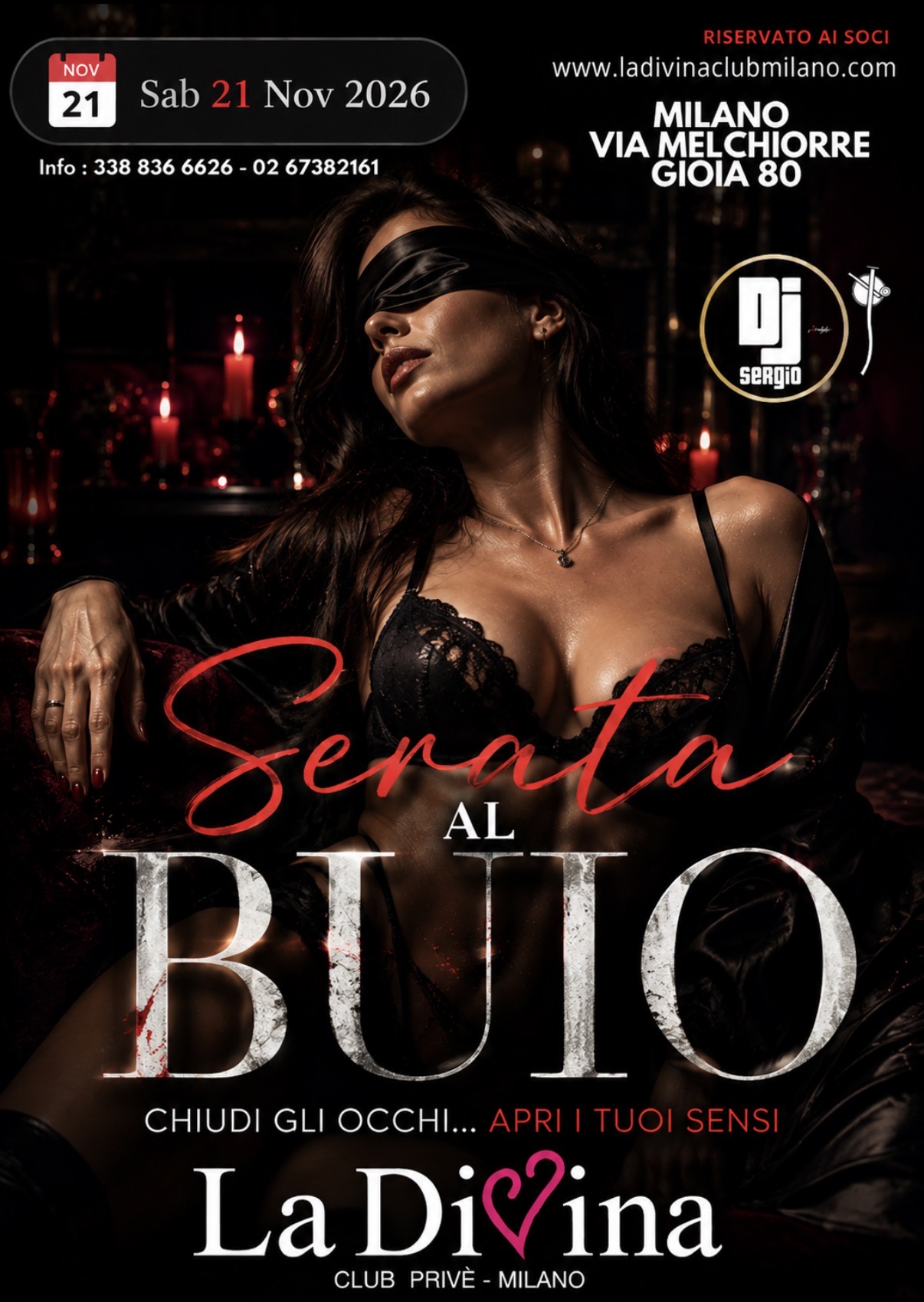 Serata al Buio - La Divina Club Privè Milano